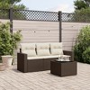 vidaXL Garden Sofa Set Brown PE rattan Standard Modular - 2 of 4