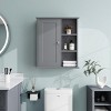 ChicFurnit Bathroom Storage Cabinet Upgraded Wall Mounted Over the Toilet Storage Cabinet for Bathroom Use, Gray, 29.9"*15.7"*8.7" - 4 of 4