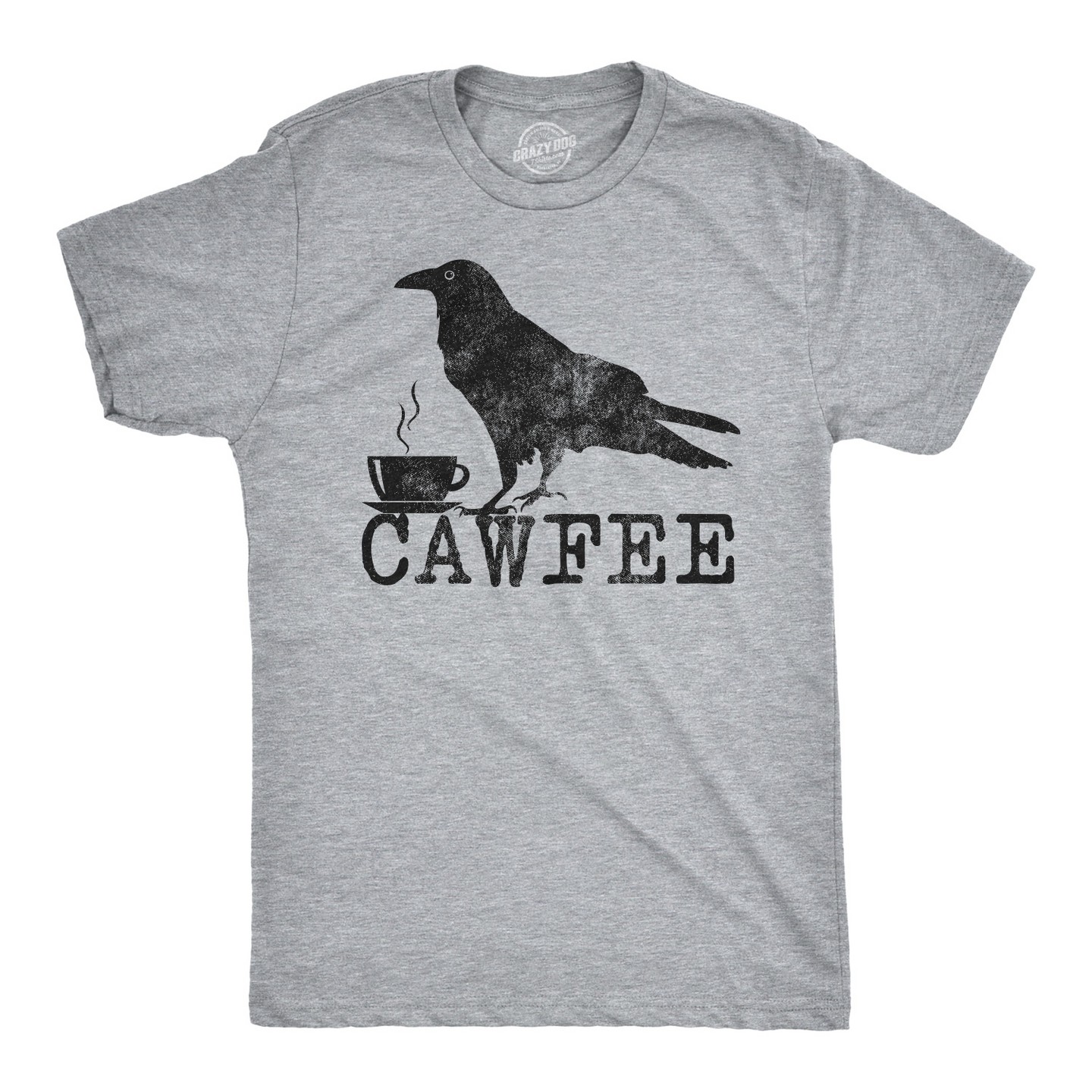 Мужская футболка Crazy Dog T-Shirts, Inc. Cawfee T Shirt Funny Coffee Drinking T Shirt Sarcastic Caffeine Joke - Crazy Dog T Shirt For Coffee Lovers Light Grey, цвет: Светлый серый — фото 1