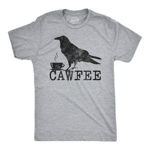 Mens Cawfee T Shirt Funny Coffee Drinking T Shirt Sarcastic Caffeine Joke - Crazy Dog Men's T Shirt - 1 of 4