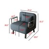 31.5″ Convertible Chair Bed, Tri-Fold Sofa Bed with Adjustable Backrest & Pillow with Sturdy Steel Frame for Home & Office, Comfortable Sleeper Chair - 3 of 4