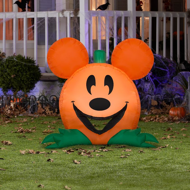 Disney Airblown Inflatable Cutie Mickey Mouse Disney , 3 ft Tall, Orange, 2 of 7