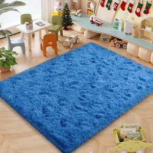 Soft Shag Area Rug 6x9 for Living Room or Bedroom, Fluffy Non-Slip Plush Carpet, Cozy Fuzzy Indoor Rug for Kids Room - 1 of 4