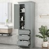 NicBex Tall Bathroom Storage Cabinet,Modern Slim Storage Cabinet with Doors and Drawers for Living Room,Home Office - 2 of 4