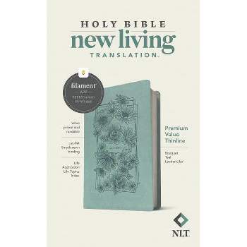 NLT Premium Value Thinline Bible, Filament-Enabled Edition (Leatherlike, Bouquet Teal) - (Leather Bound)