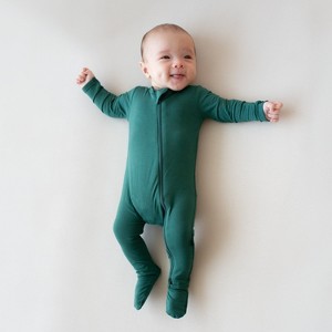 Kyte Baby Zippered Footie in Emerald - 1 of 4