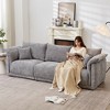 98.5'' Linen Upholstered 3-Seater Sofa with Soft Armrests and 2 Pillows - 4 of 4