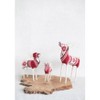Storied Home Cotton Knit and Wire Reindeer with Faire Isle Pattern, Red, Cream, and Black - 2 of 2