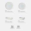 Gibson Elite Auckland Blue Swirl Stoneware Reactive Glaze 16 Piece (Service for 4) Plates and Bowls Dinnerware Set - 2 of 4