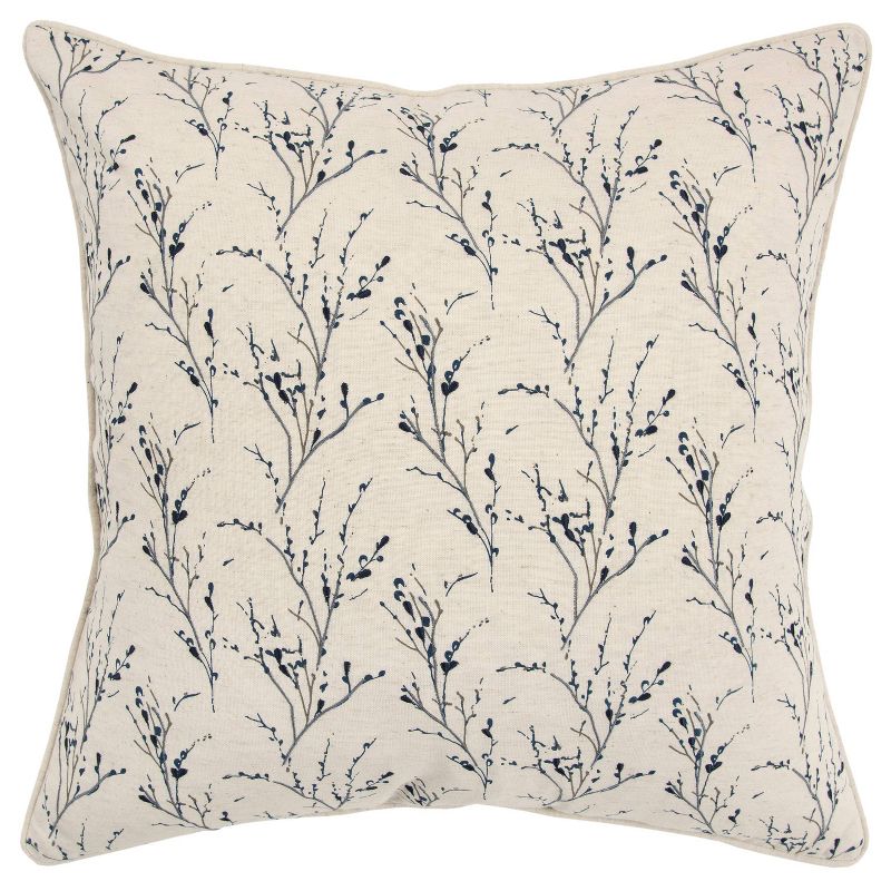 20"x20" Floral Polyester Filled Pillow - Rizzy Home, 1 of 10