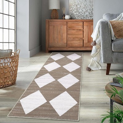 10x13 Washable Area Rug, Non-Slip, Non-Shedding Indoor, Trellis Print, Low Pile, Foldable for Bedroom, Living Room, Kids Room, Grey