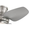 Casa Vieja 36" Whirl Modern Indoor Outdoor Ceiling Fan 3 Blade LED Light Remote Control Brushed Nickel Finish Silver Blades Bedroom Patio Hugger - 4 of 4