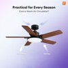 Siljoy 44-in Black Ceiling Fan with LED Light and Remote Control Include (5 Blades) For Bedroom Living Room and kitchen - 2 of 4