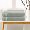 Unique Bargains Cotton Absorbent Quick Dry Lightweight Large Bath Towels 2 Packs - 3 of 4