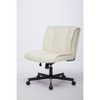 NicBex Office Chair with Adjustable Height Modern Rotatable Technical Fabric Vanity Chair Computer Chair with Wheels for Office, Study, Bedroom, White - 2 of 4