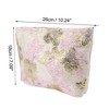 Unique Bargains Women Retro Jacquard Makeup Bag Gold Tone Purple 1 Pc - 3 of 3