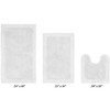 Edge Bath Rug 100% Premium Cotton Ultra-Soft Water Absorbent Tufted Solid Reversible 3 Piece Bathroom Rug Set for Machine Washable Bathmat - 2 of 4