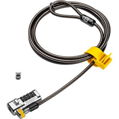 Kensington ClickSafe Combination Laptop Lock for Nano Security Slot (Master Coded Version) - Resettable - 4-digit - Plastic, Carbon Steel - 5.91 ft