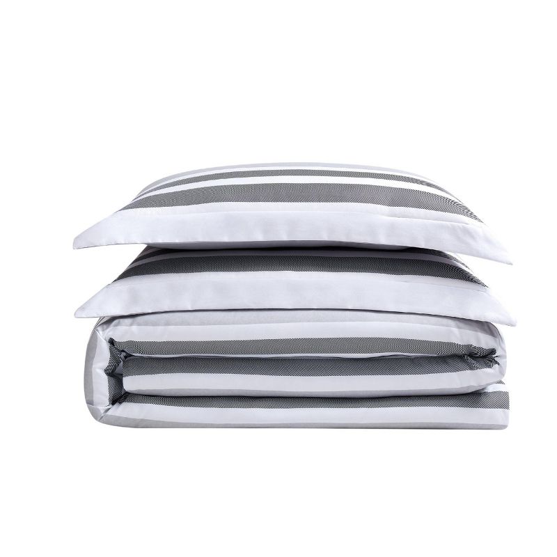 Curtis Stripe Comforter Set White/Gray - Truly Soft, 4 of 5