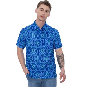 HAPPY BAY Men's Short Sleeve Button Down Shirts for Men - 1 of 4