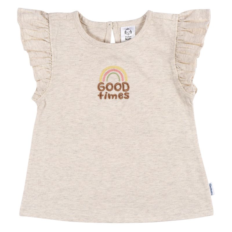 Gerber Toddler Girls' T-shirts - 3-Pack, 4 of 10