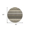Charcoal Gray And Gold Quatrefoil Washable Indoor Outdoor Area Rug - 3 of 4