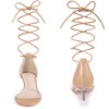 BLISSFUL STEP Women's Clear Wedge Open Toe Lace Up Wedge Sandals - 2 of 3
