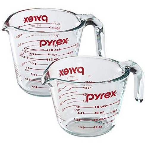 Pyrex Prepware 2-cup Measuring Cup, Red Plastic Cover, Clear : Target