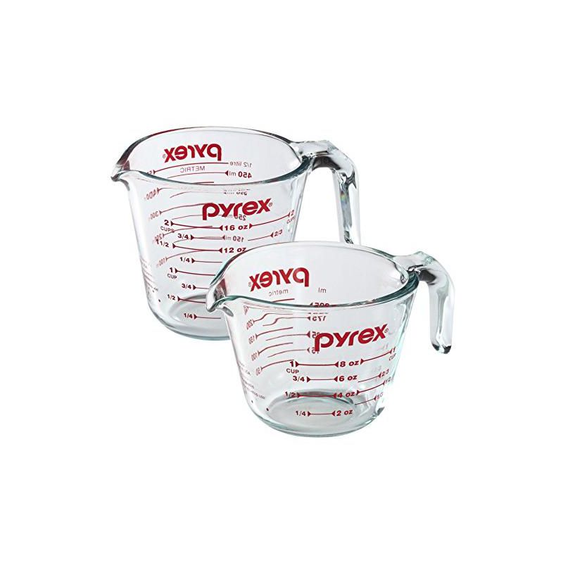 Pyrex Prepware 2-Piece Glass Measuring Set, 1 and 2-Cup, 2 Pack, Clear, 1 of 6