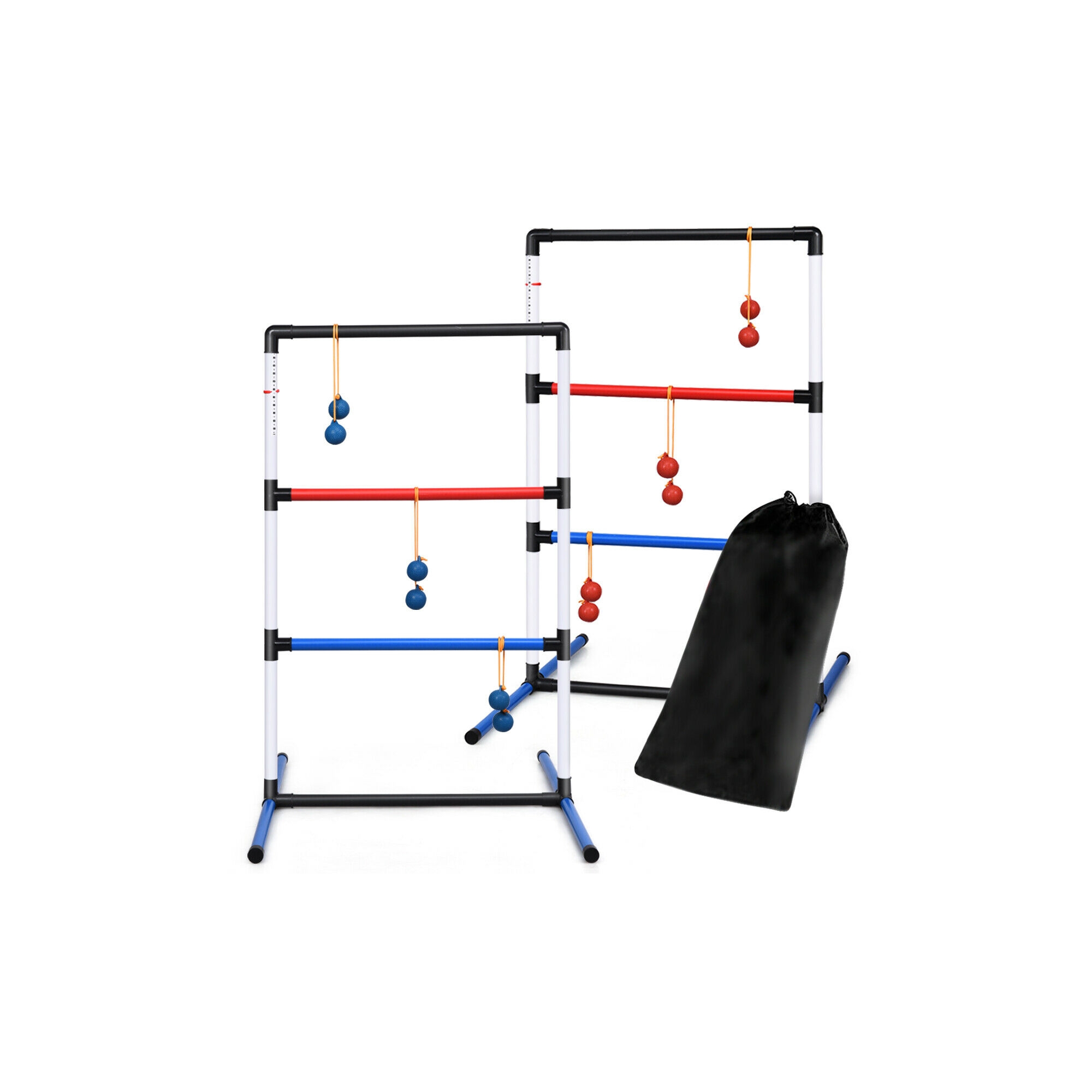 Costway Ladder Ball Toss Game Set Indoor Outdoor W/6 Bolas Score Tracker Carrying Bag