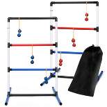 Costway Ladder Ball Toss Game Set Indoor Outdoor W/6 Bolas Score Tracker Carrying Bag