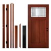 Wooakway 36"W*80"H 2-Panel Exterior Frosted Glass Prehung Front Entry Door Primed Interior Fiberglass Entrance Door - 2 of 4