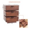 WOWLIVE 3 Drawer Nightstand with Rotating Drawers, Modern Wood Bedside Table for Bedroom Living Room, Small Dresser - 3 of 4