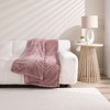 Kate Aurora Leylani Ultra Soft & Plush Luxurious Accent Throw Blanket - 50 in. W x 60 in. L - Rose - 4 of 4