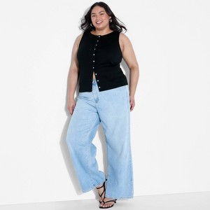Women's Button-Front Tank Top - Wild Fable™ - 1 of 4
