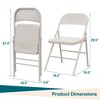 2 Pack/4-Pack Heavy Duty Folding Chairs, Stackable 350lb Capacity, Black/Beige/Gray/Orange - 2 of 4