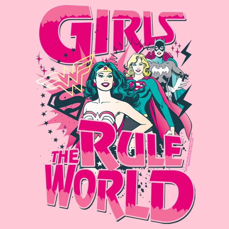 Girl's Justice League Girls Rule The World T-Shirt, 2 of 5
