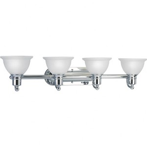 Progress Lighting Madison 4-Light Wall Bracket, Polished Chrome, White Etched Glass - 1 of 2