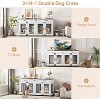 Dog Crate Furniture for 2 Dogs, 71" XXL Indoor Kennel with 3 Drawers & Removable Divider, Wooden Double Crate TV Stand - 3 of 4