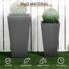 Resenkos Plant Pots, Flower Pots, Garden Planters,2-Pack Outdoor Planter Set, Flower Pots with Drainage Holes, Durable & Stackable Plant Pot, - 3 of 4