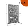72" H Metal Privacy Screen for Outdoor, Freestanding Decorative Privacy Screen with Stable Base, Metal Fence Panel for Balcony Patio Garden - 2 of 4