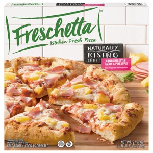 Freschetta Canadian Bacon and Pineapple Naturally Rising Crust Frozen Pizza - 27.51oz - 1 of 4