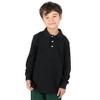 Leveret Kids Cotton Long Sleeve Polo Shirt - 2 of 3