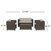 Sapphtopaz Patio Furniture Set Rattan Sectional Outdoor Chairs Porch Furniture with Rectangle Coffee Table Outdoor Sofa for Patio, Garden - 3 of 4