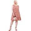 Agnes Orinda Women's Plus Size Sleeveless Ruffle Hem Casual Floral Tank Sundresses - 3 of 4