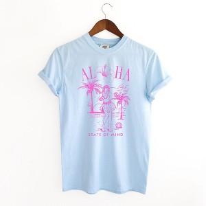 Simply Sage Market Women's Aloha State of Mind Short Sleeve Garment Dyed Tee - 1 of 3