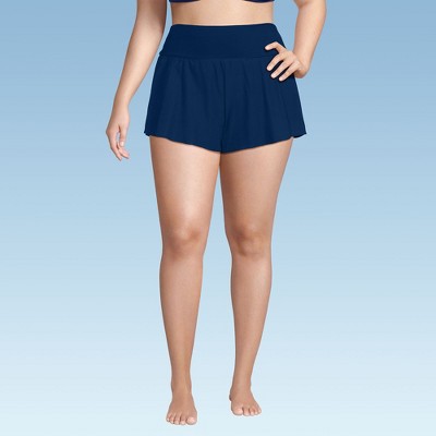 Lands' End Women's 3" Pinchless Flutter Swim Short with Panty