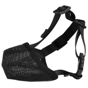 iMountek Pet Muzzle MaskAdjustable Dog Mouth Cover with Breathable Mesh Adjustable Neck Forehead Strap for Anti Biting Barking Chewing - 1 of 4