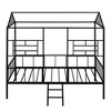 Bellemave Twin Size Metal House Bed Frame, Low Loft Bed Frame with Ladder,  for Girls, Boys,  Black - 4 of 4