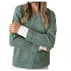 Women's Abigail V-Neck Pullover Hoodie Sweater - SIX/FIFTY - 4 of 4